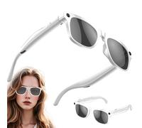 Cyanvue Ai Smart Glasses 8mp Camera Glasses with Music & Call Features, Cyanvue Smart Glasses Video Recording, Ai Smart Sunglasses with Camera and Bluetooth for Men/Women (White)