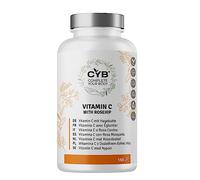 CYB | Vitamin C 1000mg with Rosehip for Normal Immune System - Vegan Tablets Daily Supplement - Essential Nutrients & Vitamins - Gluten & Lactose Free