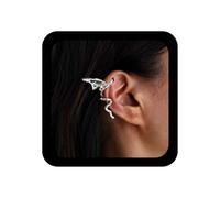 Cybche Crystal Butterfly Ear Cuff Earrings Liquid Butterfly Climber Wrap Around Earring Wedding Rhinestone No Piercing Ear Clip Cartilage Snake Earring (Left), dimensione unica, Zinc, No Gemstone