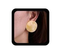 Cybche Vintage Acrylic Large Circle Earrings Green Acrylic Geometric Round Earrings Candy Color Resin Disc Coin Circle Statement Studs Earring Party Prom Jewelry, dimensione unica, Zinc, No Gemstone