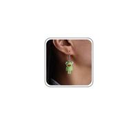 Cybche Vintage Cute Green Frog Acrylic Earrings Funny Resin Animal Orerent Animal Minimalist Frogs Pen Ear Jewelry for Women, dimensione unica, Zinc, No Gemstone
