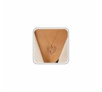 Cybche Vintage Flower Heart Necklace Choker Hollow Heart of Thorns Pendant Necklace Gold Rose Love Hearts Paper Clip Link Chain Necklaces Flower Jewellery for Women, Zinc, No Gemstone