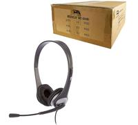 Cyber Acoustics AC-204 Carton of 24 Stereo Classroom Headsets w/Single Plug and Y-Adapter