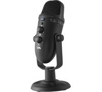 Cyber Acoustics Premium USB Condenser Microphone with Colored LED Lights and Hea