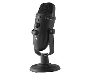 Cyber Acoustics Professional USB Microphone with Dual Recording Patterns - 24-bit Recording with Zero Latency Monitoring - Compatible with PC and Mac (CVL-2230)