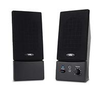 Cyber Acoustics USB Powered 2.0 Desktop Speaker System with 3.5mm Audio for Laptops and Desktop Computers (CA-2016), Black