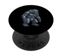 Cyber Bear Robot Animal Tech Mecha Design PopSockets Adhesive PopGrip