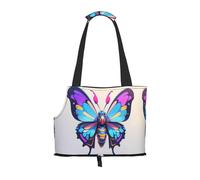 Cyber Butterfly Printed pet Shoulder Bag - Foldable Design, Small cat and Dog Travel Bag