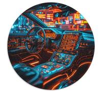 Cyber Car 1000 Piece Science Fiction Jigsaw Puzzle For Adults Family Challenge Toys Stress Relief Puzzle Cultivate The Spirit of Teamwork for Family Decorations 1000pcs (67.5x67.5cm)