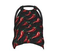 Cyber Chili Peppers A Print Baby Car Seat Covers, Breathable Nursing Cover Breastfeeding Cover, Stroller Covers, Multi-use Infant Carseat Canopy, Baby Boys Girls Newborn Essentials