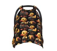 Cyber Cute Duck Print Baby Car Seat Covers, Breathable Nursing Cover Breastfeeding Cover, Stroller Covers, Multi-use Infant Carseat Canopy, Baby Boys Girls Newborn Essentials