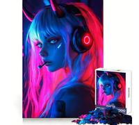 Cyber Devil Gamer Jigsaw Puzzles for Adults1000 Piece Think Sharper Vivid Color Home Play Birthday Idea (38x26cm)