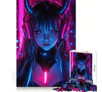 Cyber Devil Girl 1000 Pieces Jigsaws Adults Puzzles Gifts Creative Play Nice Thick Real Challenge Great Gift (38x26cm)
