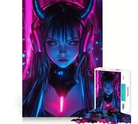 Cyber Devil Girl 1000 Pieces Jigsaws Adults Puzzles Gifts Creative Play Nice Thick Real Challenge Great Gift (38x26cm)