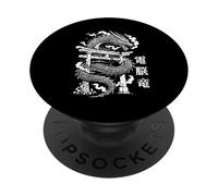 Cyber Dragon Torii Gate Japan Harajuku Techwear Aesthetic PopSockets Adhesive PopGrip