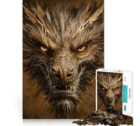 Cyber Dragons Fiery Gaze 1000-piece Puzzle for Adults Mental Skill Bright Print Enjoyable Challenge Birthday Surprise (38x52cm)