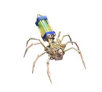 Cyber Dreamweaver 3D Metal Mechanical Spider Model Kit, DIY Steampunk Insect Assembly, Trendy Desktop Display Gift (139PCS/Edition C)