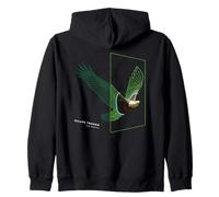 Cyber Eagle - Futuristic Portal Escape Design Zip Hoodie