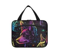 Cyber Fluorescent Color Cool Dog Hanging Travel containers for toiletries with Hook, Designer Cute Skincare Bag for Travel Essentials for Women Cruises bolsos para Hombre L