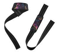Cyber Fluorescent Color Cool Dog Wrist Wraps Power Workouts Deadlift Straps Women for Weightlifting, Gym, Deadlift, Workout