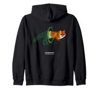 Cyber Fox- Futuristic Portal Escape Design Zip Hoodie