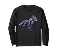 Cyber Fox Robotic Tech Animal Mecha Creature Long Sleeve T-Shirt
