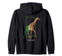 Cyber Giraffe - Futuristic Portal Escape Design Zip Hoodie