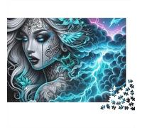 Cyber Goddess 1000 Pieces Recycled Cardboard Puzzle for Family Game Night Team Building Educational Enlightenment Casual Gamers Gift 70x50cm/1000pcs