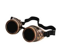Cyber Goggles Steampunk Goth Cosplay Round Glasses Vintage Party Fancy Dress Halloween Costumes Punk Glasses Steampunk Goggles Cosplay Halloween Vintage Adjustable Elastic Band