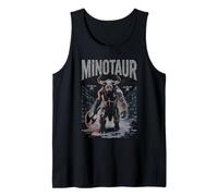 Cyber Minotaur Labyrinth Bull Warrior Dystopian Axe Tank Top
