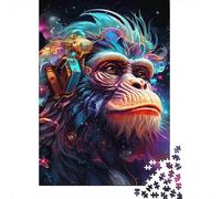 Cyber Monkey Portrait 1000 Pieces Sturdy Cardboard Jigsaw Puzzle Jigsaw Collectors Challenging Game Decompression Gifts 70x50cm/1000pcs