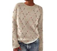 Cyber of Monday Deals 2024 Pure Cashmere Jumpers Ladies Christmas Jumpers for Family Womens Christmas Cardigan Red and Black Striped Jumper Monsoon Jumpers Women UK Sale Clearance