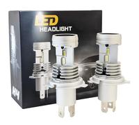 Cyber Online Sales LTD H4 LED Headlight Bulbs, High/Low Beam Conversion Kit, Super Bright White, Plug and Play, Waterproof, Fanless, Energy Efficient Automotive LED Lights - 2 Pack