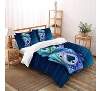 Cyber Poker Nexus Bedding Set 3D Printed Poker Theme Duvet Cover Set 3 Pieces Microfiber Comforter Cover for Family,couple,children with Pillow King（220x240cm）