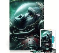 Cyber Primate ︰ The Wild Age 1000 Piece Jigsaws for Teenagers Puzzle DIY Fun Bright Hue Pattern Build Wall Accent (50x75cm)
