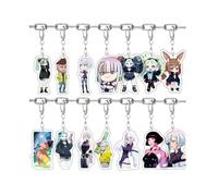 Cyber Punk Acrylic Keychain Set 14pcs Anime Character David Martinez,Lucyna Kushinada,Rebecca Figure Pendant Keyring Key Accessory Bag Decoration