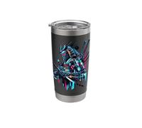 Cyber Samurai Futuristic Sci-Fi Warrior Modern Ninja Future Stainless Steel Insulated Tumbler