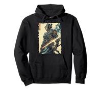Cyber Samurai Mecha Ronin Futuristic Japan Pullover Hoodie