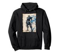 Cyber Samurai Mecha Ronin Futuristic Japan Pullover Hoodie