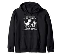Cyber Security Encryption Humor Dinosaur IT Privacy Joke Zip Hoodie