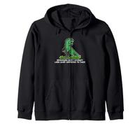 Cyber Security Encryption Humor Dinosaur IT Privacy Joke Zip Hoodie