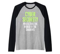 Cyber Security Ethical Hacker Protecting the World in Shadow Raglan Baseball Tee