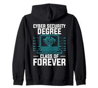 Cyber Security Hacker IT Tech Forever Hacking Cybersecurity Zip Hoodie