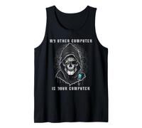 Cyber Security Hacker Skull Ethical Computer Privacy Humor Tank Top