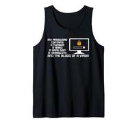 Cyber Security Password Rules Funny IT Login Humor Tank Top