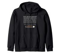 Cyber Security Password Rules Funny IT Login Tech Humor Zip Hoodie