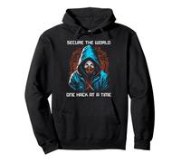 Cyber Security Secure World Ethical Hacker Tech Design Pullover Hoodie