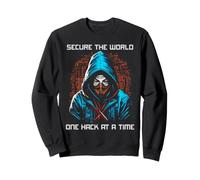 Cyber Security Secure World Ethical Hacker Tech Design Sweatshirt