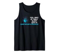Cyber Security Specialist Feel Safe At Night IT Pro Tank Top