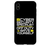 Cyber Security Specialist Off Duty Save Yourself Humor Case for iPhone XS Max